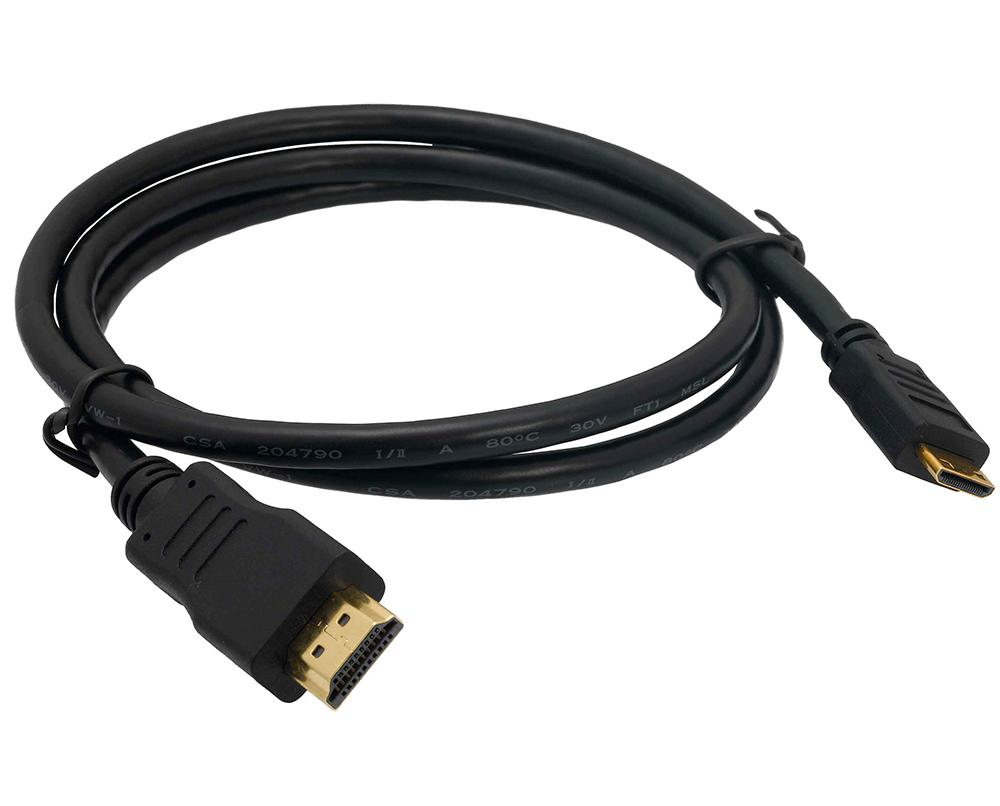 Кабель HDMI - miniHDMI K- 310 чёрный (1,0 м) для LightBridge Кабель HDMI - miniHDMI K- 310 чёрный (1