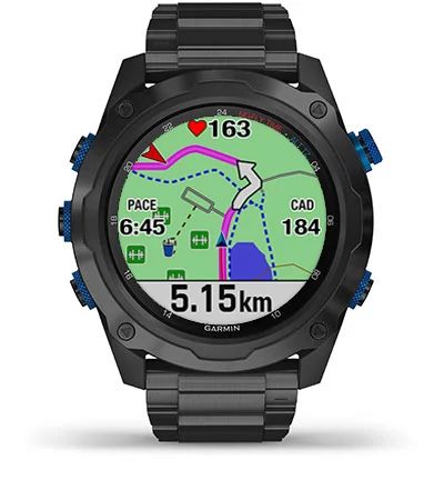 Умные часы Garmin Descent MK2 стальные с черным ремешком